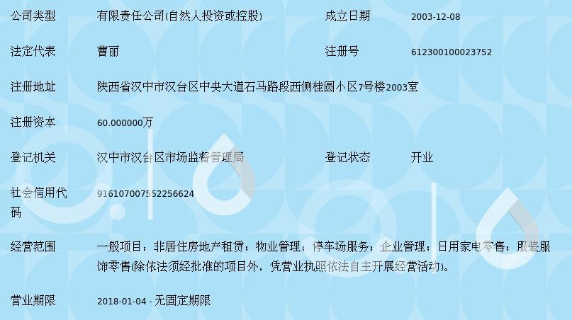 汉中财富城经营管理